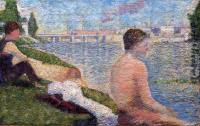 Seurat, Georges - Bathing at Asnieres, Seated Bather